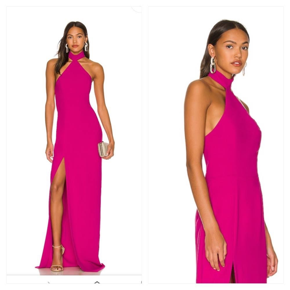 Amanda Uprichard Queen Gown in Magenta, Size Small